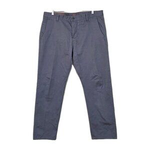 Dockers Khaki Pants Mens 38x30 Gray Twill Cotton Alpha Collection Slim Tapered